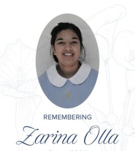 Zarina Olla Western Cap, SA Obituary, Death