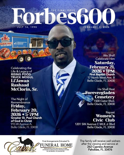 Li'Jawan Rashaad McClorin Sr., Belle Glade, FL Death, Obituary